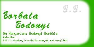 borbala bodonyi business card
